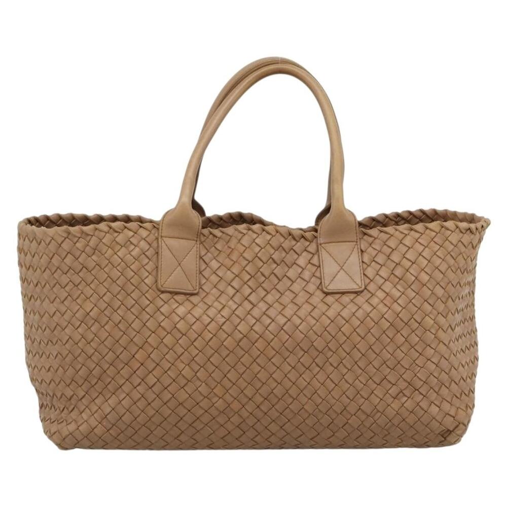 Bottega Veneta Intrecciato Cabas MM Tote Bag Beige